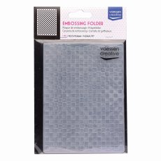 100605-184 Vaessen Creative • Embossing Folder 10,7x14,6cm- Checkered