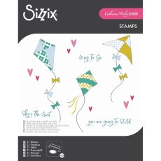 666831 Sizzix •Clear Stamps Set 21pcs Sky’s the Limit by Catherine Pooler