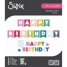 666833   Sizzix • Thinlits Die Set 17pcs Birthday Bunting by Catherine Pooler