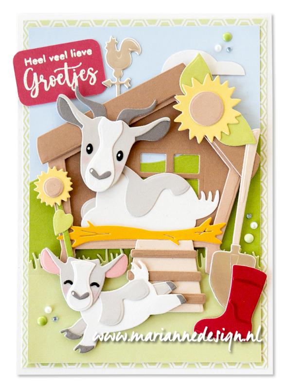 COL1570 Dies Marianne Design Collectables -Eline's Goat family