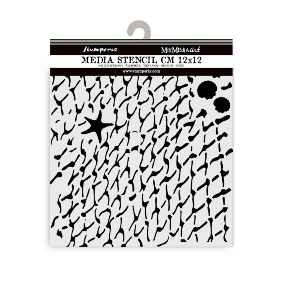 KSTDS39 Stamperia Silent Sea Village Thick Stencil 12x12cm Net