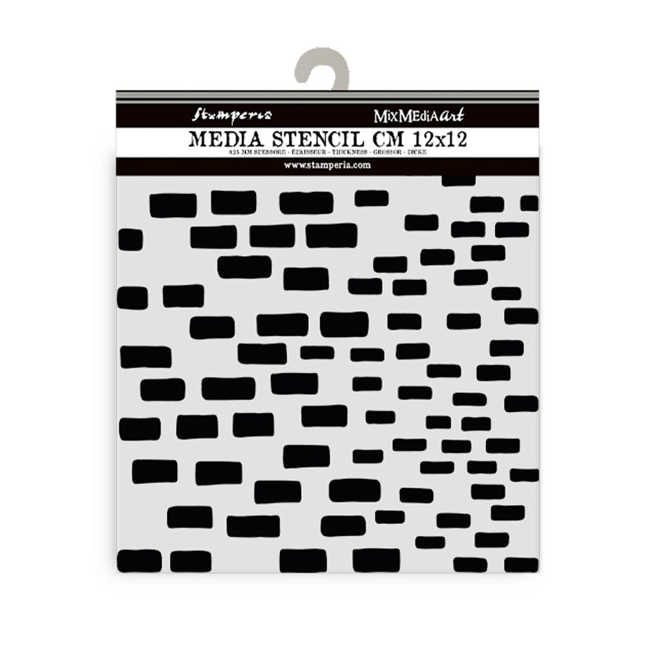 KSTDS44 Stamperia Silent Sea Village Thick Stencil 12x12cm Bricks Pattern