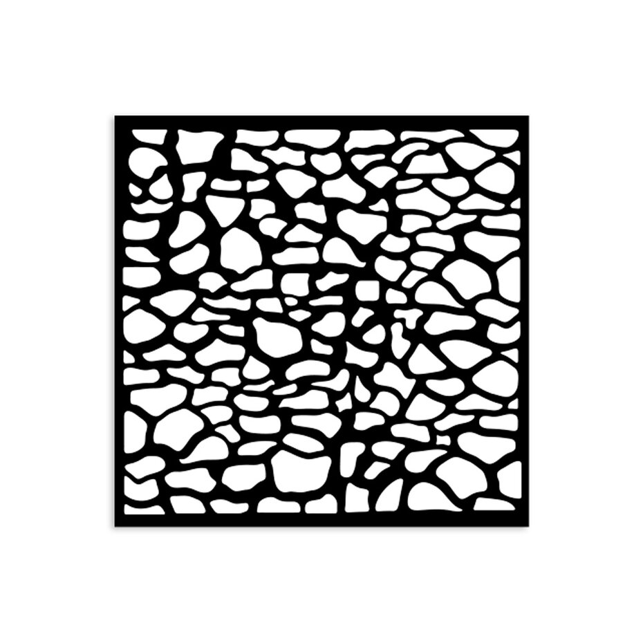 KSTDS45 Stamperia Silent Sea Village Thick Stencil 12x12cm Stones Pattern
