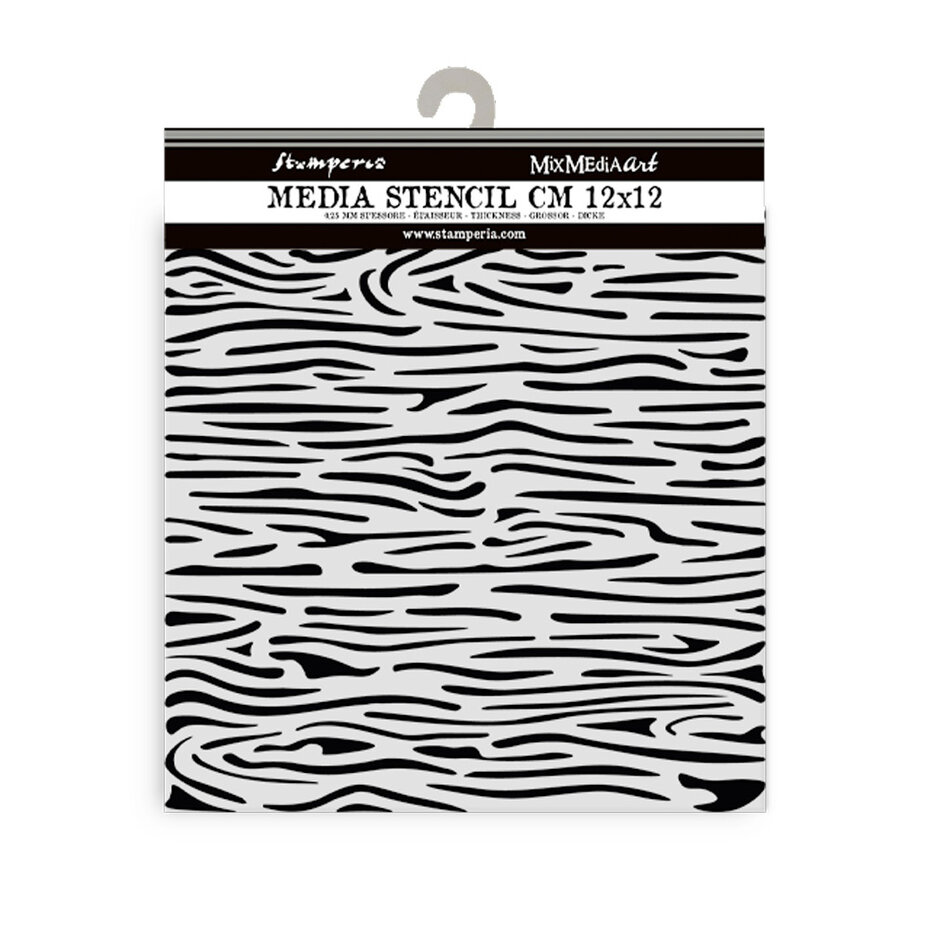 KSTDS46 Stamperia Silent Sea Village Thick Stencil 12x12cm Wood Pattern