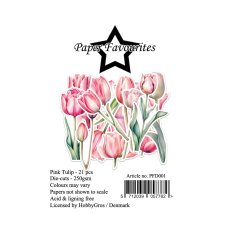PFD001 Die-cuts  Marianne Design -Pink Tulips