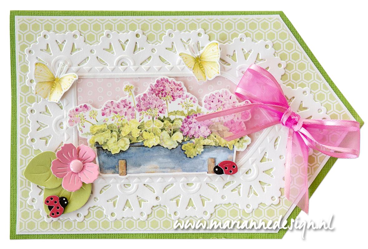 VK9626 Die-cuts Marianne Design -Mattie's pink flowers