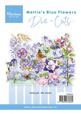 VK9627 Die-cuts Marianne Design -Mattie's blue flowers