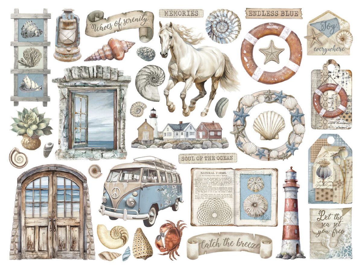DFLDC115 Silent Sea Die Cuts Assorted (37pcs)