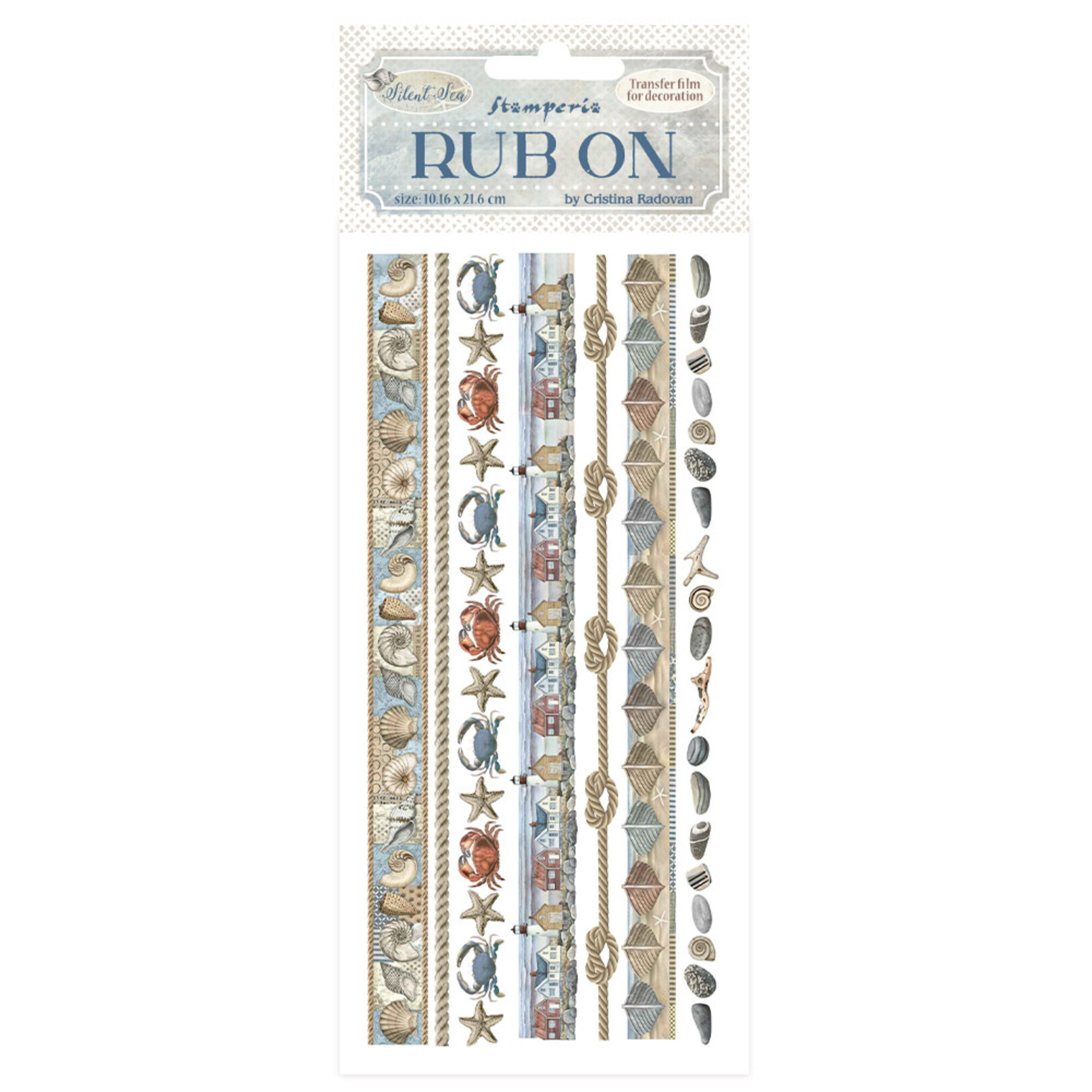 DFLRB159 Silent Sea Rub-On 10,16x21,6cm- Stripes