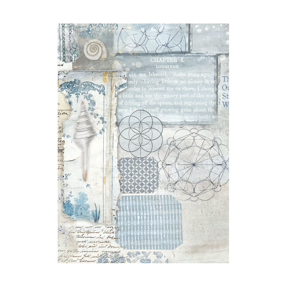 DFSAK6040 Stamperia Silent Sea A6 Rice Paper Backgrounds (8pcs)