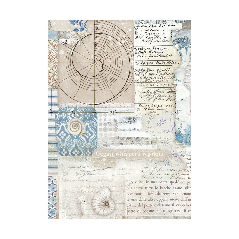 DFSAK6040 Stamperia Silent Sea A6 Rice Paper Backgrounds (8pcs)