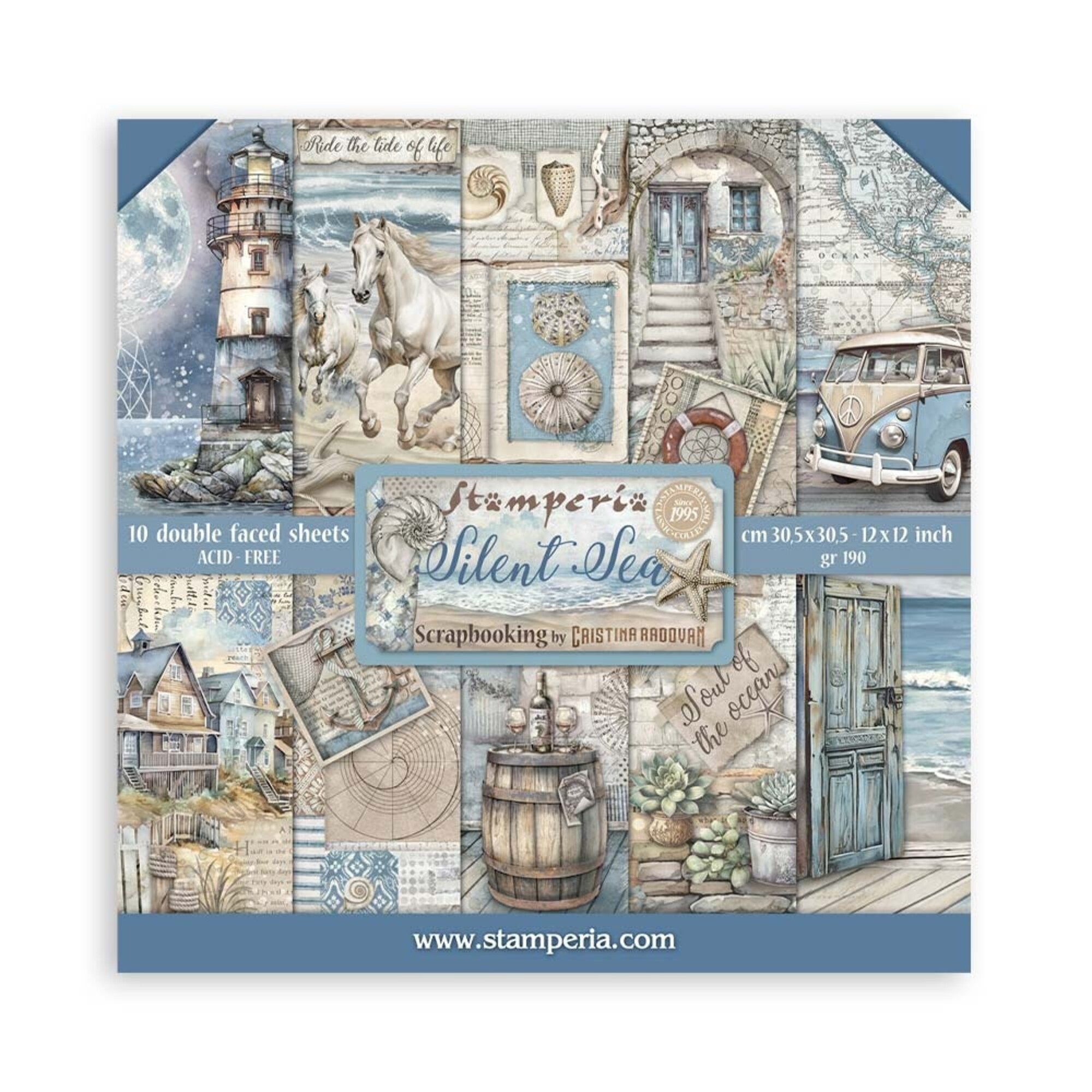 SBBL169 Stamperia Silent Sea 12x12 Inch Paper Pack