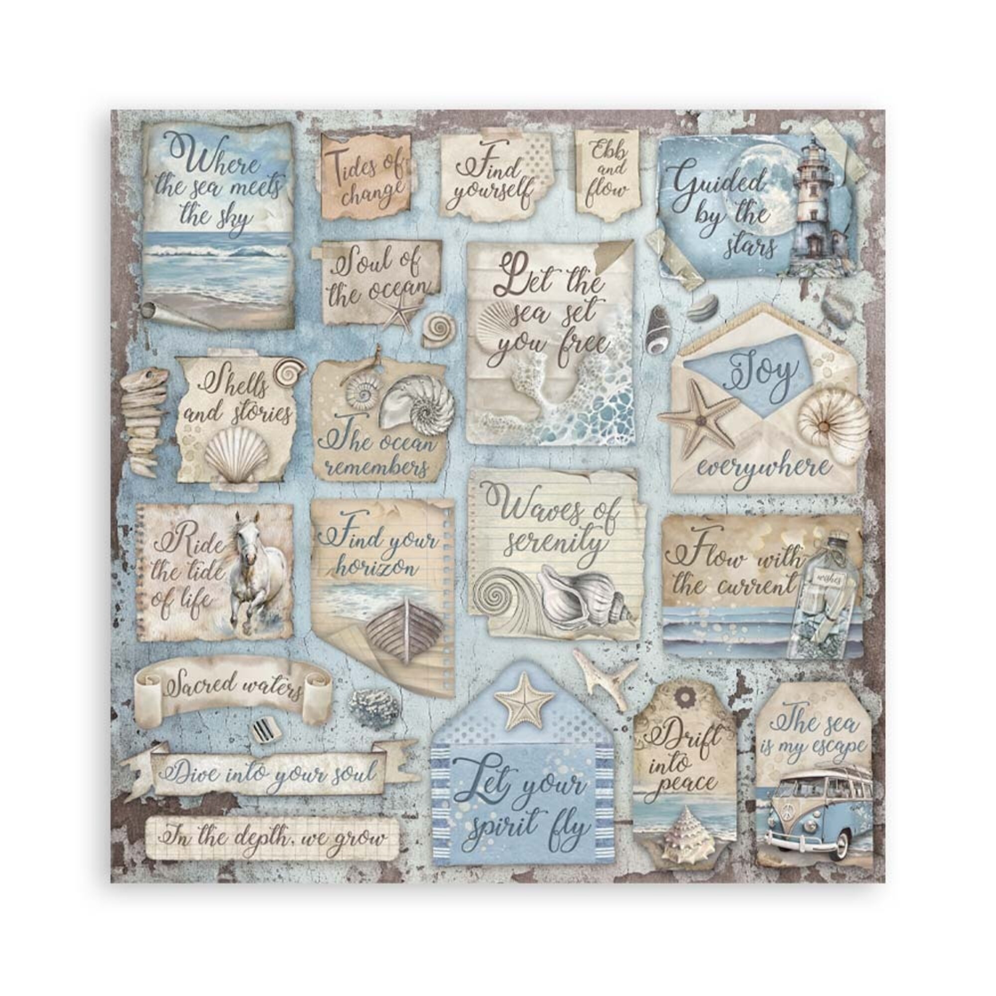 SBBL169 Stamperia Silent Sea 12x12 Inch Paper Pack