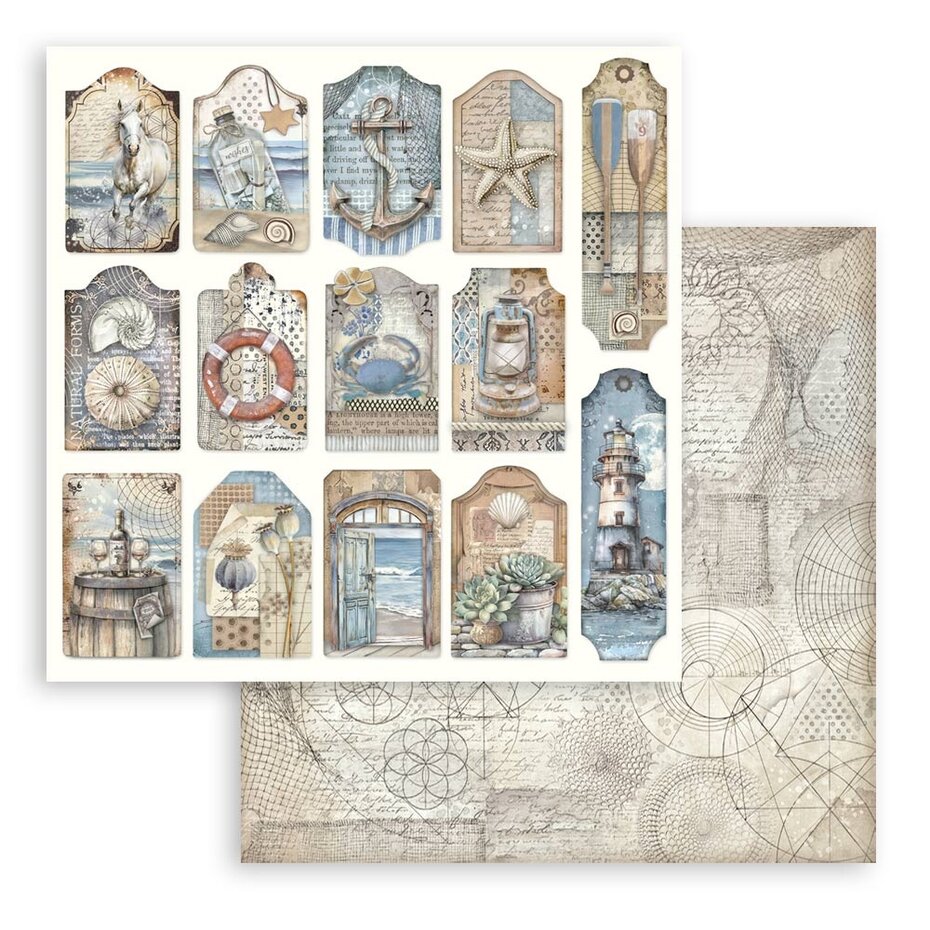 SBBL169 Stamperia Silent Sea 12x12 Inch Paper Pack