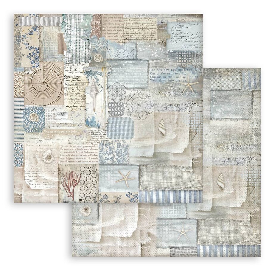 SBBL170 Stamperia Silent Sea Maxi Background 12x12 Inch Paper Pack
