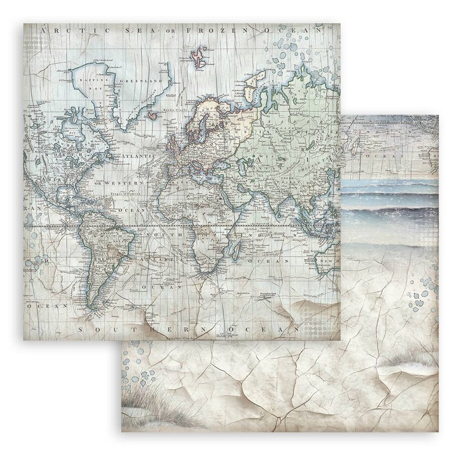 SBBL170 Stamperia Silent Sea Maxi Background 12x12 Inch Paper Pack