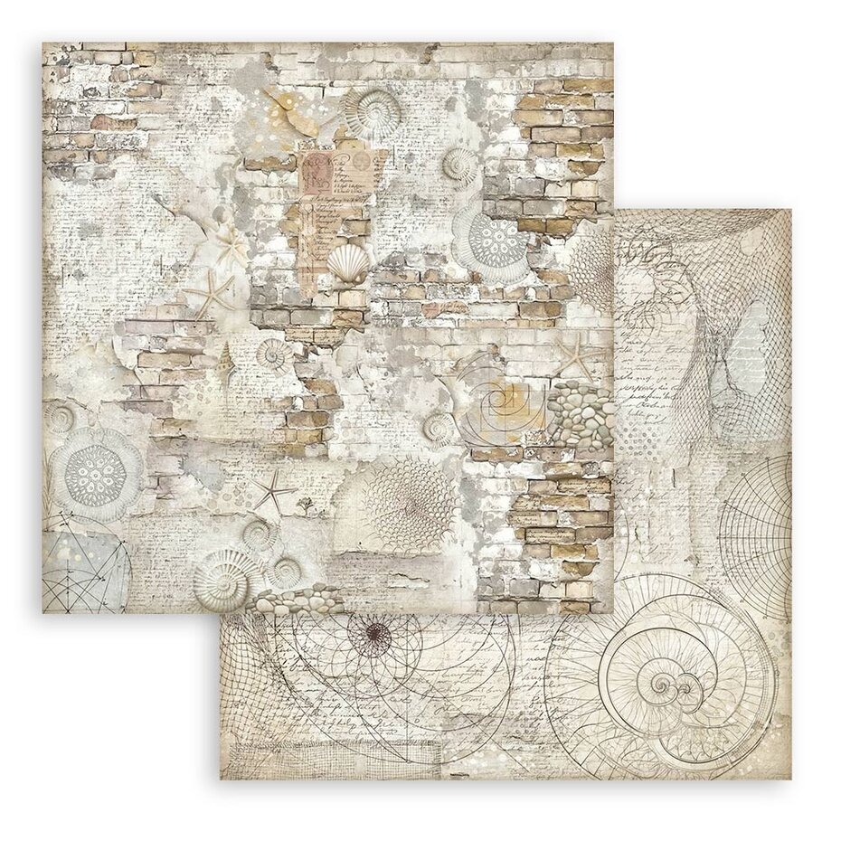 SBBL170 Stamperia Silent Sea Maxi Background 12x12 Inch Paper Pack