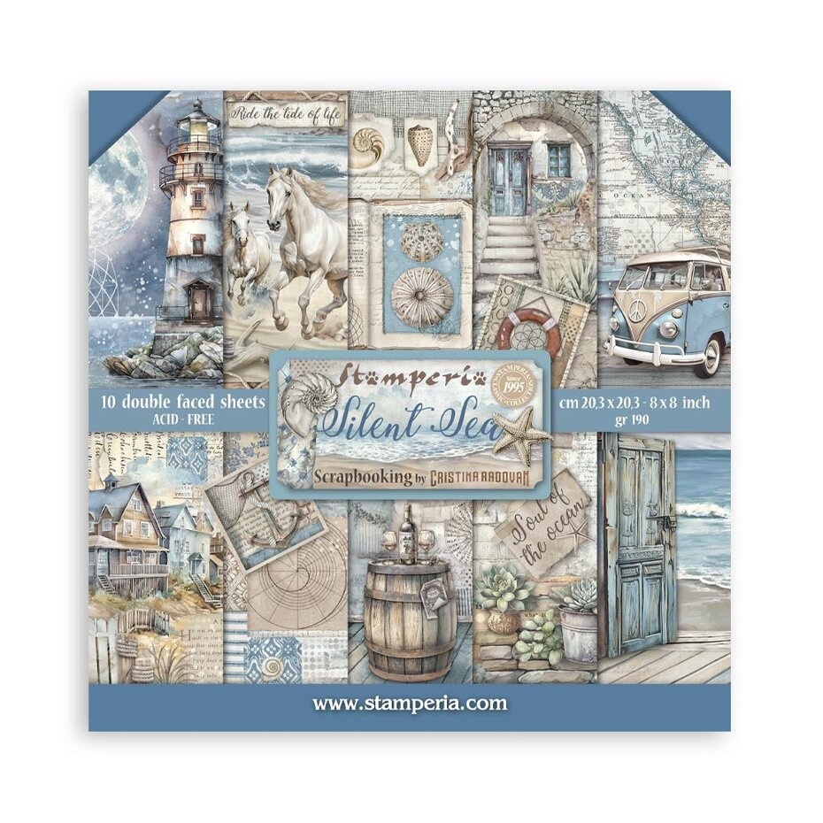 SBBS125 Stamperia Silent Sea 8x8 Inch Paper Pack