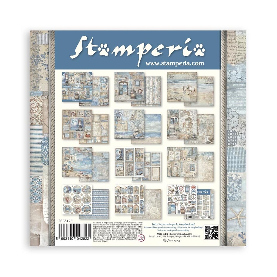SBBS125 Stamperia Silent Sea 8x8 Inch Paper Pack