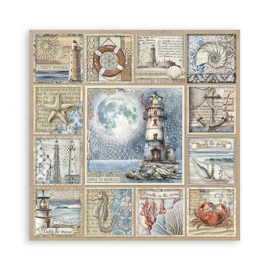 SBBSXB12 Stamperia Silent Sea Paper Pack Maxi (Single Face)
