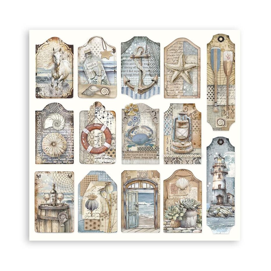 SBBSXB12 Stamperia Silent Sea Paper Pack Maxi (Single Face)
