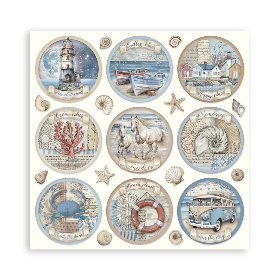 SBBSXB12 Stamperia Silent Sea Paper Pack Maxi (Single Face)
