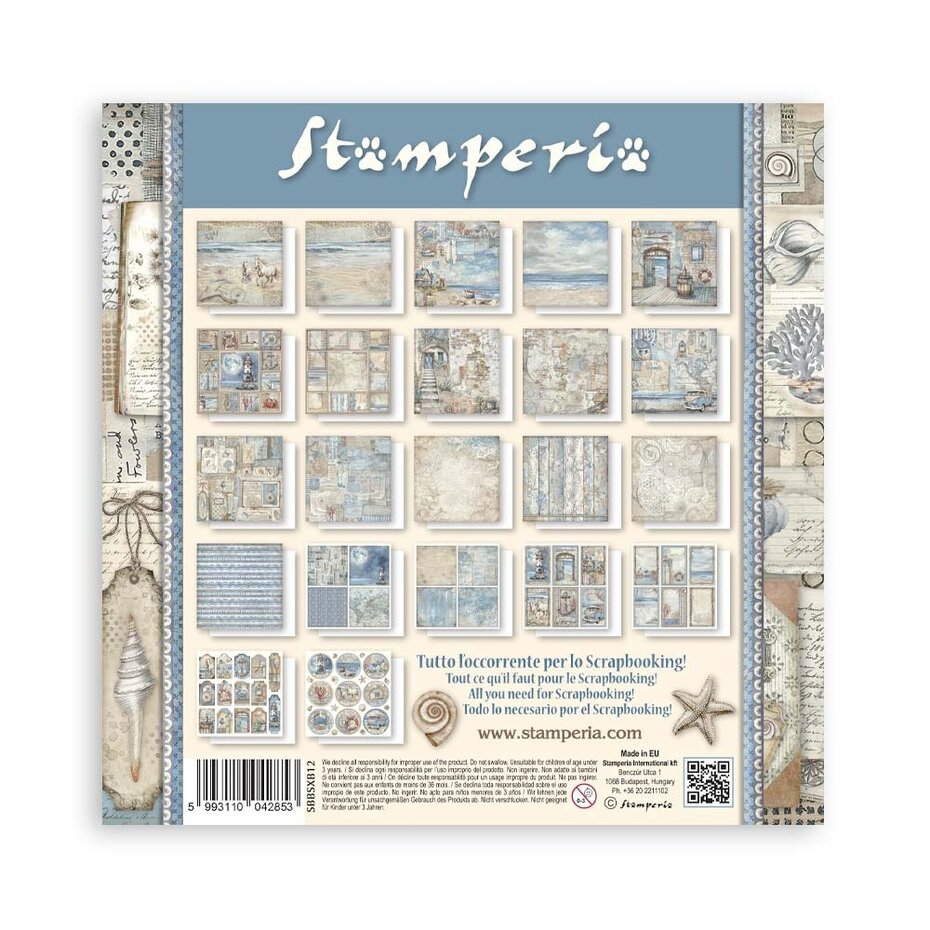 SBBSXB12 Stamperia Silent Sea Paper Pack Maxi (Single Face)