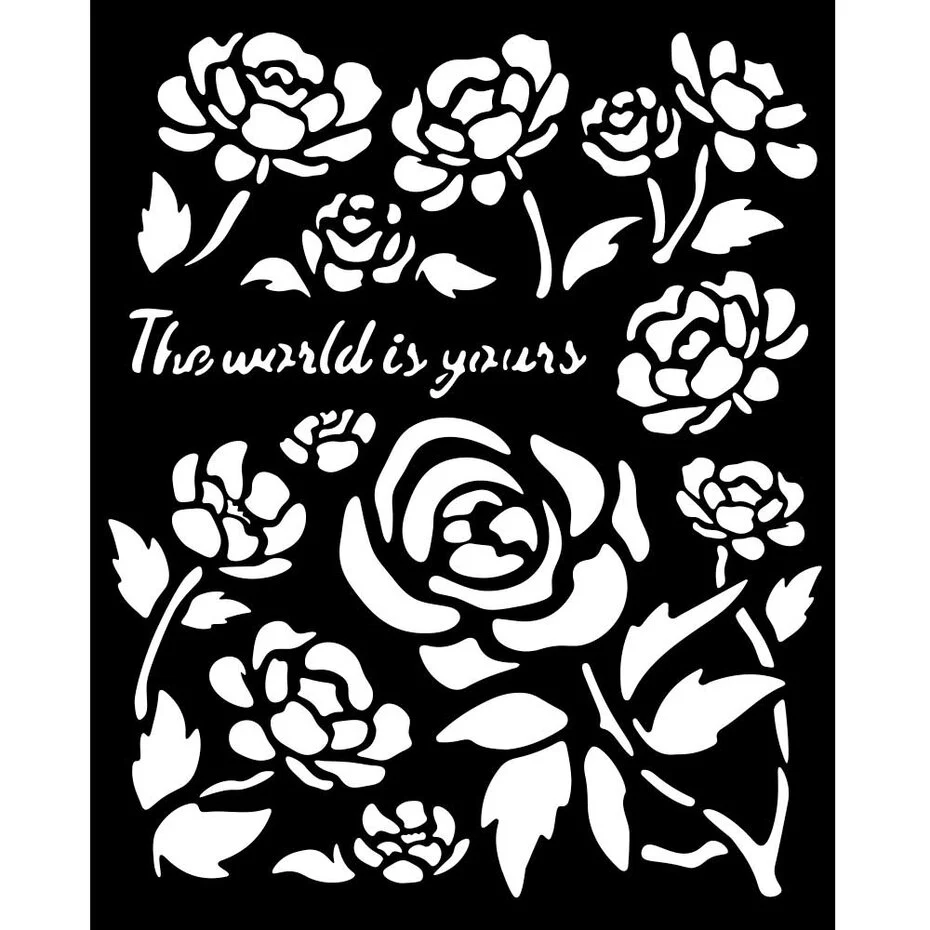 KSTD179 Stamperia Timeless Thick Stencil 20x25cm Roses