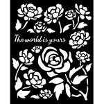 KSTD179 Stamperia Timeless Thick Stencil 20x25cm Roses