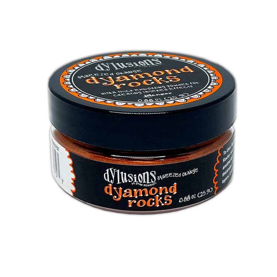 DYM83757 Embossing powder Dylusions Dyamond Rocks Squeezed Orange 25g
