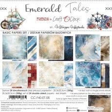 CC-F40-ET-08 EMERALD TALES-- a set of papers 20,3x20,3cm 
