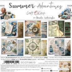 CC-C77-SAS-10 SUMMER ADVENTURES- a set of papers 15,25x15,25cm