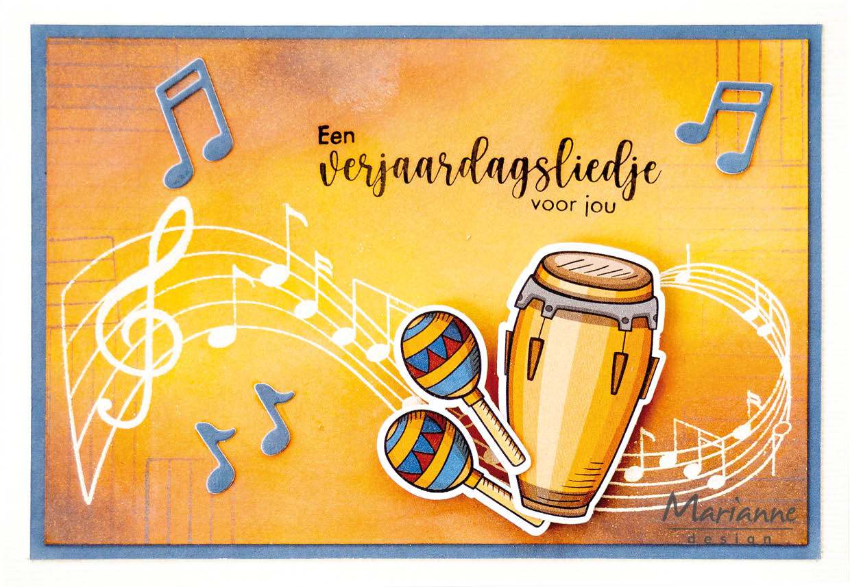 CS1174 Clear stamps -Music Swirl