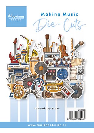 VK9628 Die-cuts -Marianne Design -Making Music
