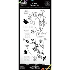 ACSCS0008 Maker Series 4x8 Inch Clear Stamp Set - Wispy Stems  (12pcs) 