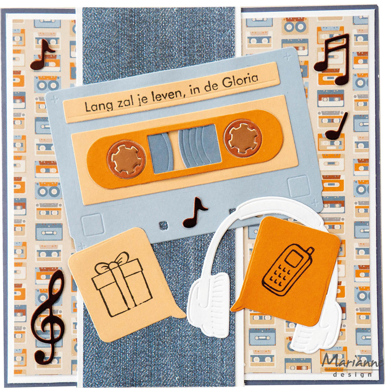 CR1694 Metal Die Marianne Design - CrafTables -Punch die XL - Music