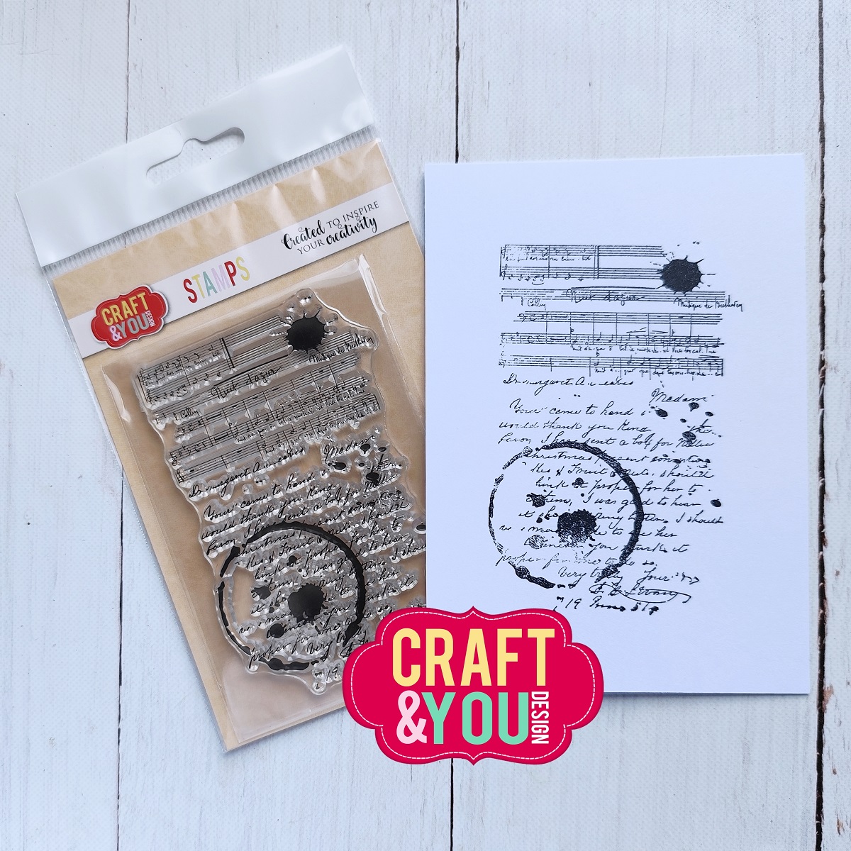 CS051 Clear Stamps Stains on the letters - Craft & You Design