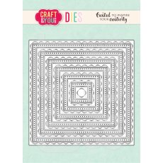 CW355 Cutting Die -Square Decorative Stiches - Craft&You Design