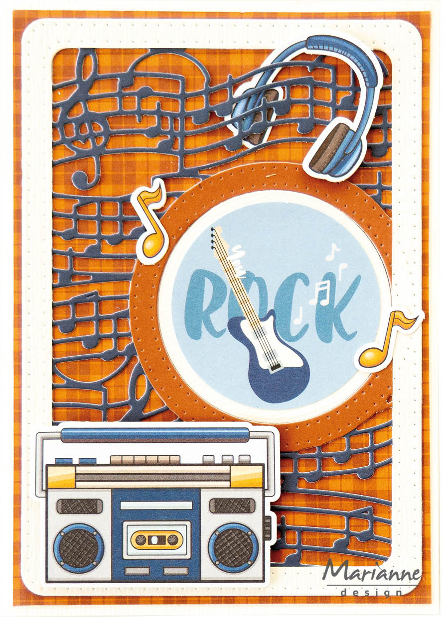LR0911 Metal Die Marianne Design Creatables -Musical Frame (A6)