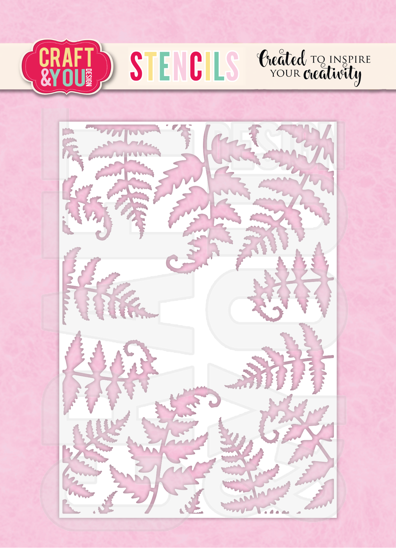 SC009 Stencil Ferns Craft & You Design