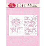 SC011 Stencil Rose on the letters Craft & You Design