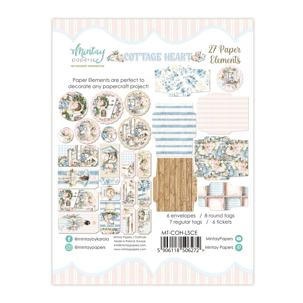 MT-COH-LSCE COTTAGE HEART Paper Envelopes and Tags - MINTAY - die cuts