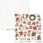 MT-HOL-09  HOLLY JOLLY- double-sided paper with elements 30.5x30.5cm
