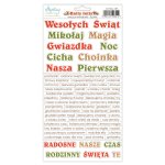 MT-HOL-13PL HOLLY JOLLY Paper stickers - elements PL - MINTAY