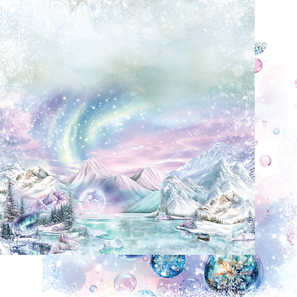 AA-MOTLN-12 Alchemy of Art - 6x6'' - A SET OF PAPERS Magic of the Northern Lights