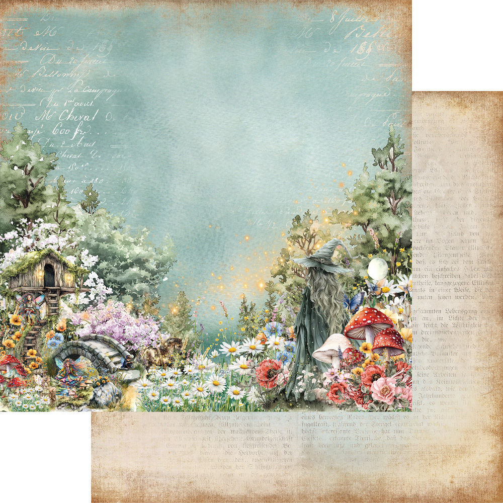 AA-TWOF-08 Alchemy of Art - 8x8'' - A SET OF PAPERS 20,3x20,3cm -In World of fairies