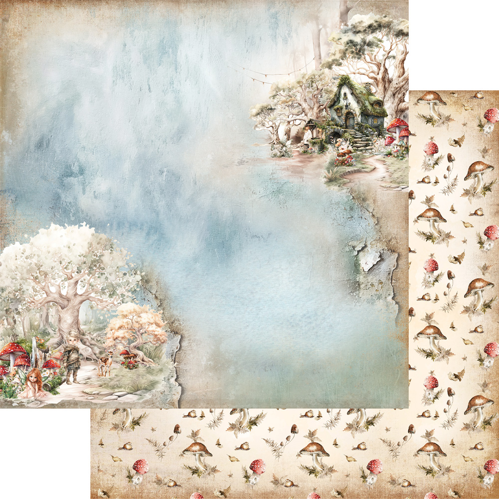 AA-TWOF-08 Alchemy of Art - 8x8'' - A SET OF PAPERS 20,3x20,3cm -In World of fairies