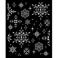 KSTD184 Stamperia  The Owl's House Thick Stencil 20x25cm Snowflakes