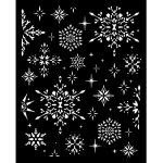 KSTD184 Stamperia The Owl's House Thick Stencil 20x25cm Snowflakes