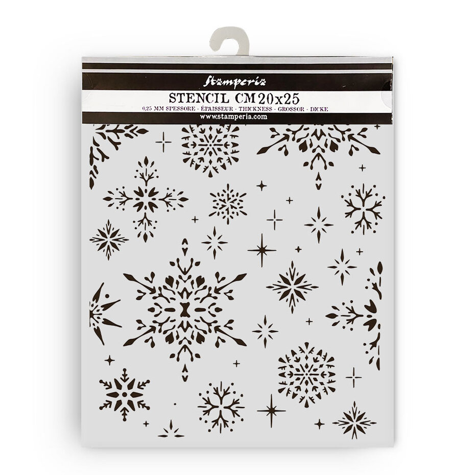 KSTD184 Stamperia The Owl's House Thick Stencil 20x25cm Snowflakes